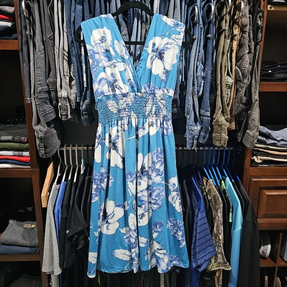 2 Midi Dresses Size L-XL Pullover Adjustable Shoulders Win Win Jon & Anna - Picture 2 of 16